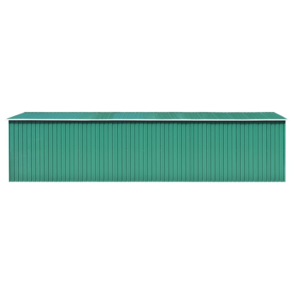 Garden Shed Green 257x779x181 cm Galvanised steel