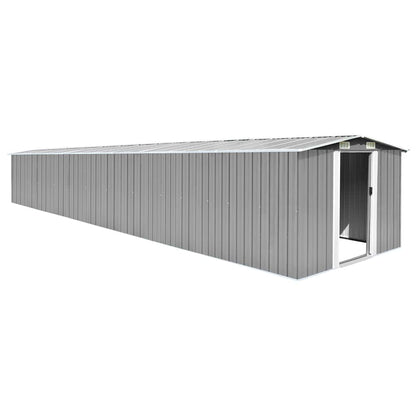 Garden Shed Grey 257x779x181 cm Galvanised steel