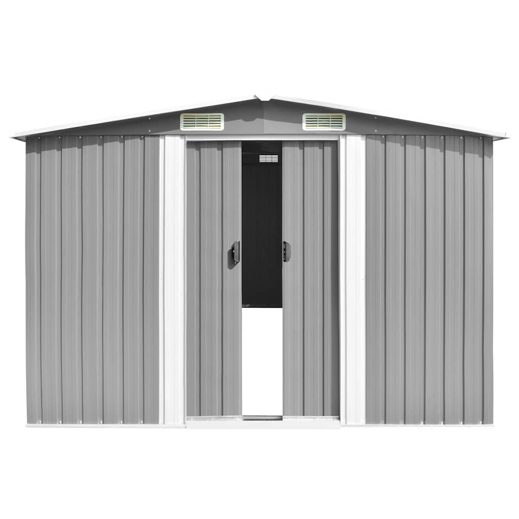 Garden Shed Grey 257x779x181 cm Galvanised steel