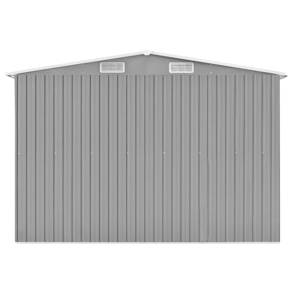 Garden Shed Grey 257x779x181 cm Galvanised steel