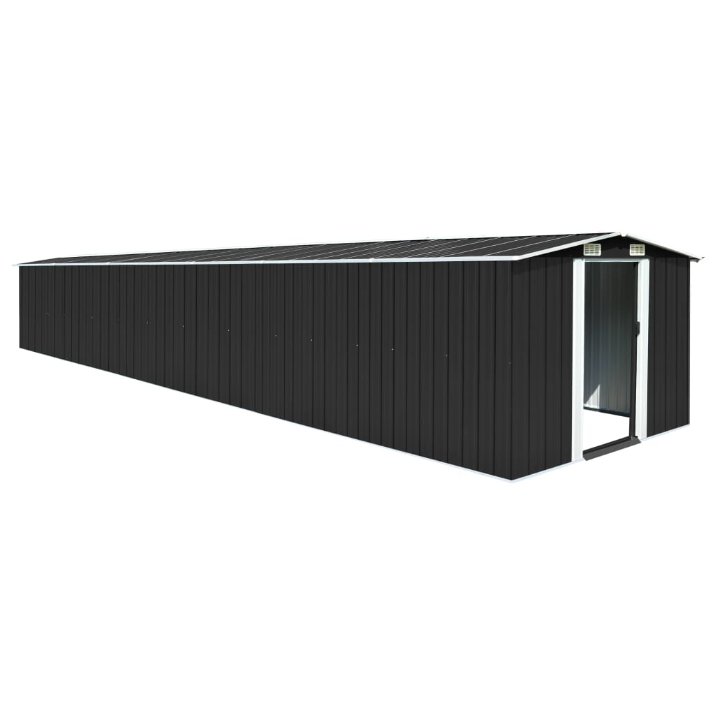 Garden Shed Anthracite 257x779x181 cm Galvanised steel