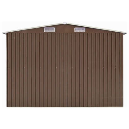 Garden Shed Brown 257x779x181 cm Galvanised steel