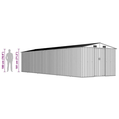Garden Shed Brown 257x779x181 cm Galvanised steel