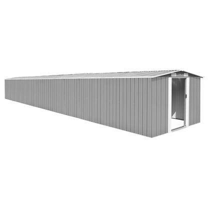 Garden Shed Grey 257x990x181 cm Galvanised steel