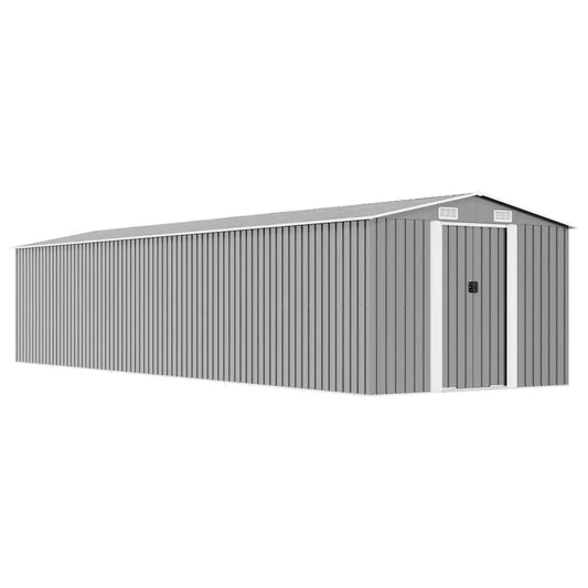 Garden Shed | Grey | Galvanised steel | Large | Garden Shed | Rectangular