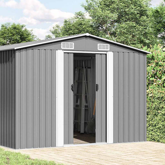 Garden Shed | Grey | Galvanised steel | Large | Garden Shed | Rectangular