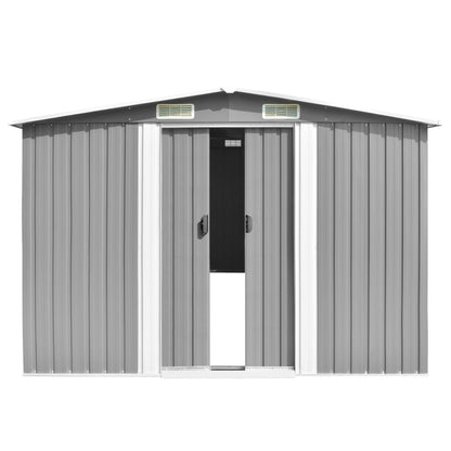 Garden Shed Grey 257x990x181 cm Galvanised steel