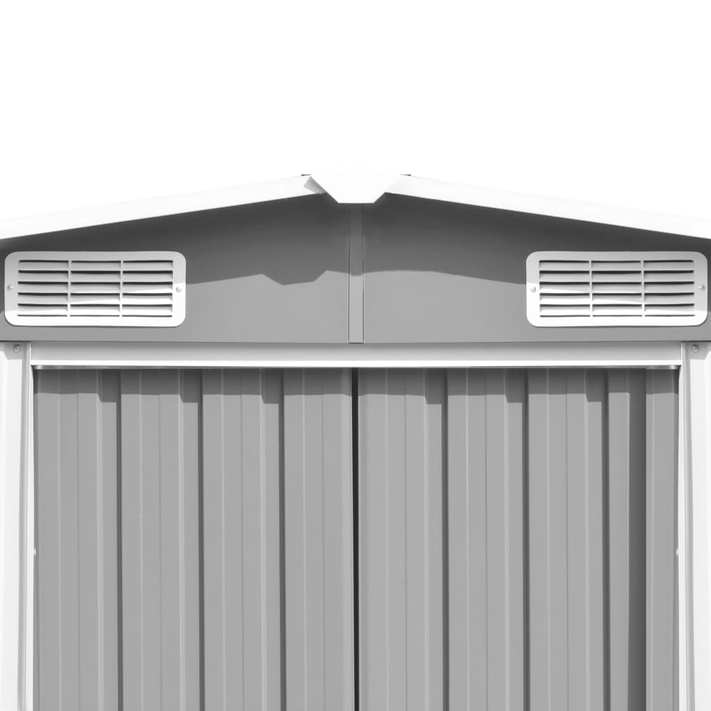 Garden Shed Grey 257x990x181 cm Galvanised steel