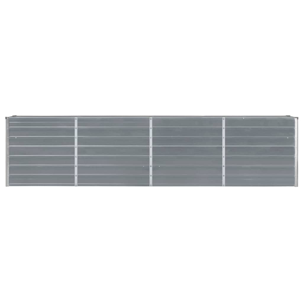 Raised Garden Bed 320x40x77 cm Galvanised Steel Grey