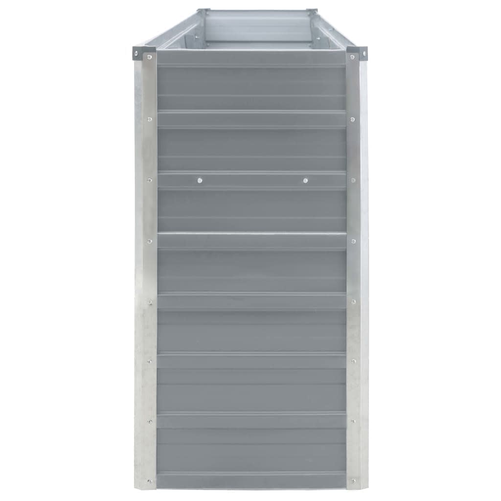 Raised Garden Bed 320x40x77 cm Galvanised Steel Grey