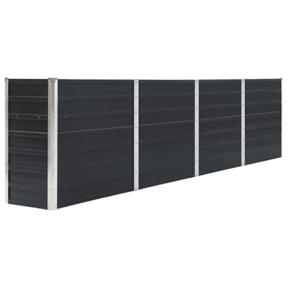 Raised Garden Bed 320x40x77 cm Galvanised Steel Anthracite