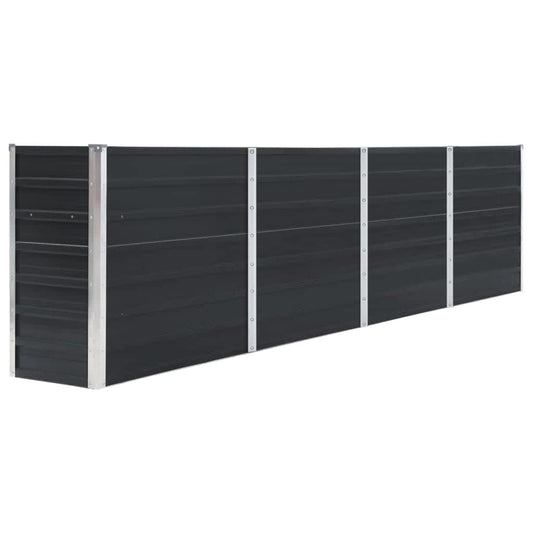 Large Rectangular Raised Garden Bed | Anthracite | Galvanised Steel
