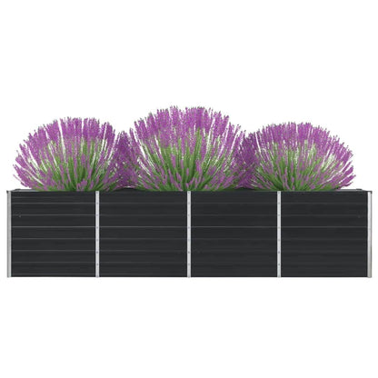 Raised Garden Bed 320x40x77 cm Galvanised Steel Anthracite