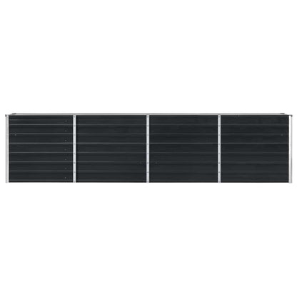 Raised Garden Bed 320x40x77 cm Galvanised Steel Anthracite