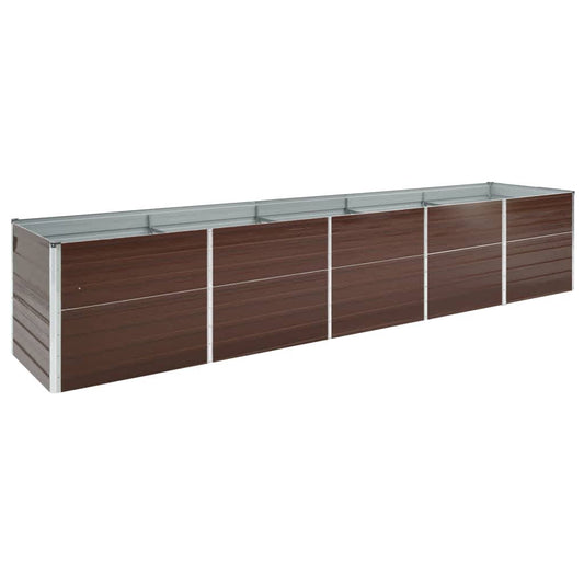 Raised Bed | Brown | Galvanised steel | 400x80x45 cm | Durable