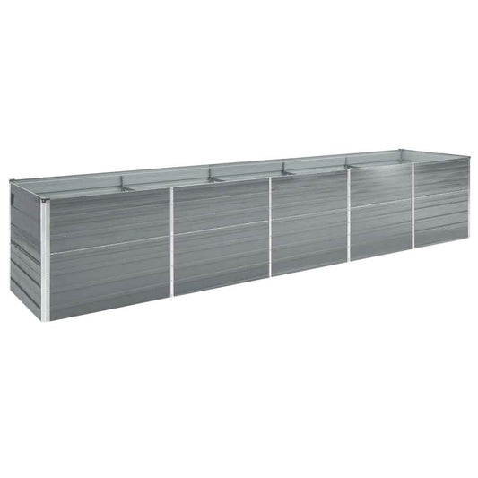 Raised Bed | Grey | Galvanised Steel | 400x80x77 cm | Raised Bed