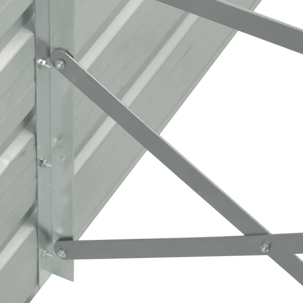 Garden Raised Bed Galvanised Steel 400x80x77 cm Grey