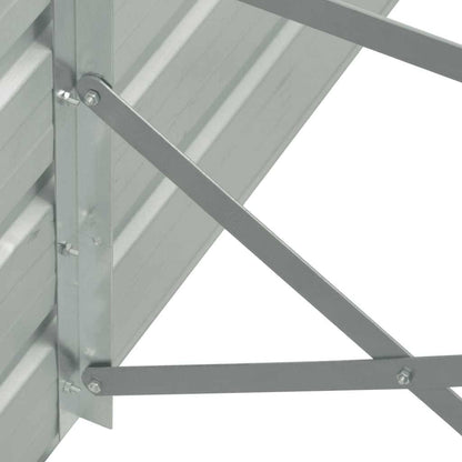 Garden Raised Bed Galvanised Steel 400x80x77 cm Grey