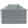 Garden Raised Bed Galvanized Steel 189"x31.5"x17.7" Gray
