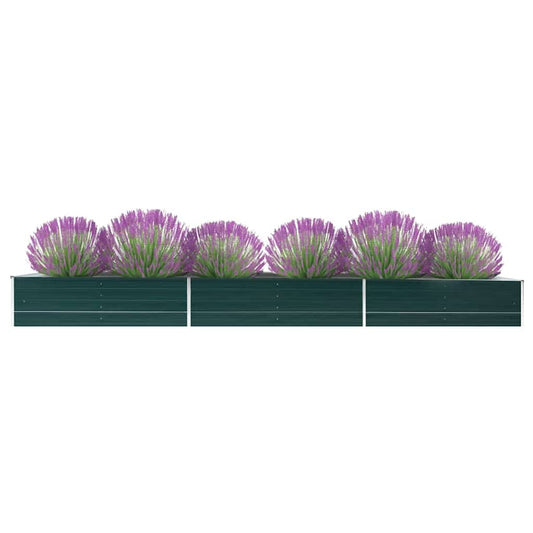 Raised Bed | Green | Galvanised Steel | 480x80x45 cm | Durable