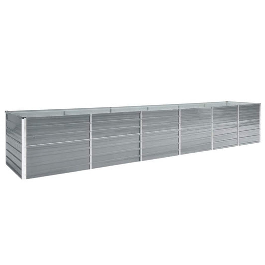Raised Bed | Grey | Galvanised steel | 480x80x77 cm |  Durable