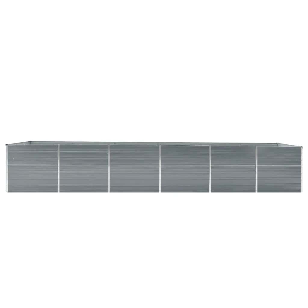 Raised Bed | Grey | Galvanised steel | 480x80x77 cm |  Durable