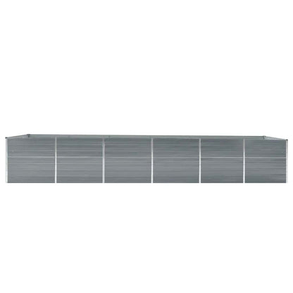Raised Bed | Grey | Galvanised steel | 480x80x77 cm |  Durable