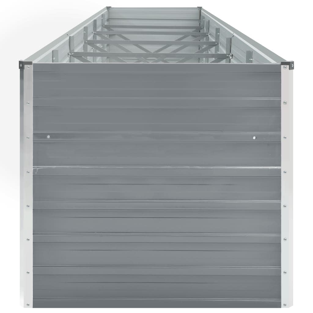 Raised Bed | Grey | Galvanised steel | 480x80x77 cm |  Durable