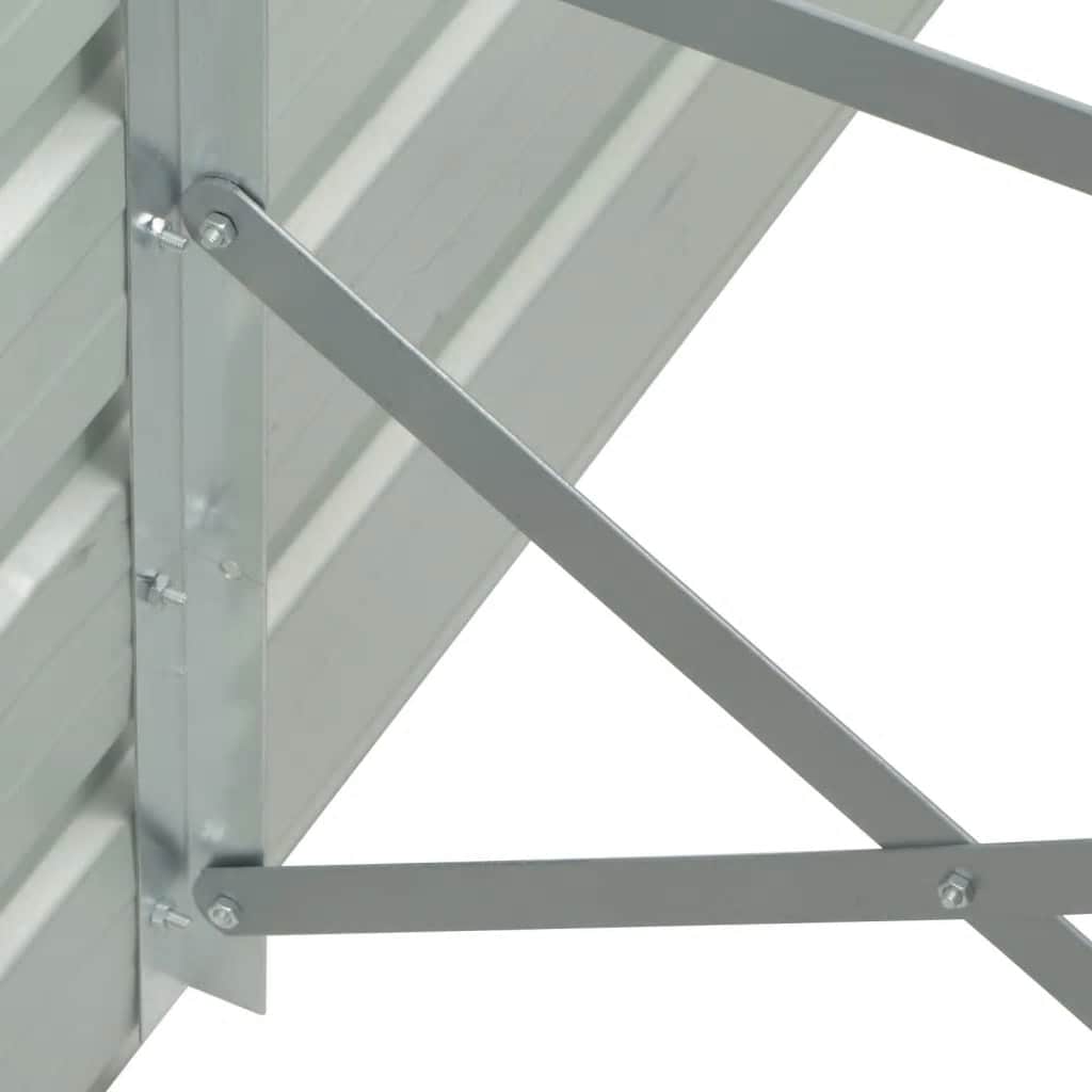 Raised Bed | Grey | Galvanised steel | 480x80x77 cm |  Durable