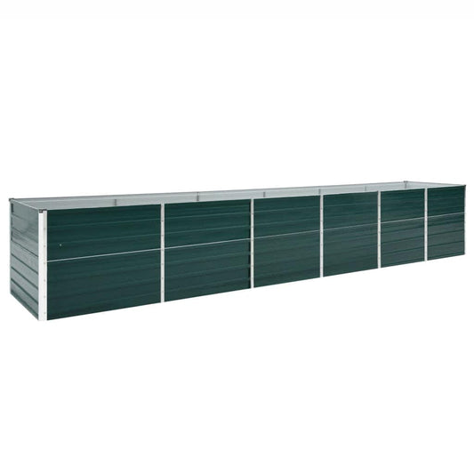 47069 vidaXL Garden Raised Bed Galvanised Steel 480x80x77 cm Green