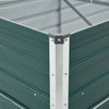 Garden Raised Bed Galvanised Steel 480x80x77 cm Green