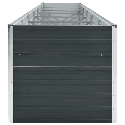 Garden Raised Bed Galvanised Steel 480x80x77 cm Anthracite
