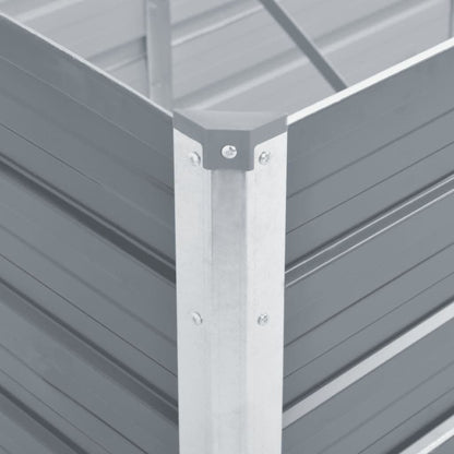 Garden Raised Bed Galvanised Steel 600x80x45 cm Grey