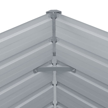 Garden Raised Bed Galvanised Steel 600x80x45 cm Grey