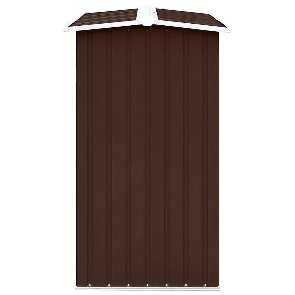 Log Storage Shed Galvanised Steel 172x91x154 cm Brown