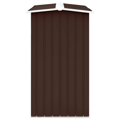 Log Storage Shed Galvanised Steel 172x91x154 cm Brown