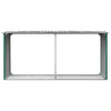 Garden Log Storage Shed Galvanised Steel 330x92x153 cm Green