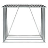 Garden Log Storage Shed Galvanized Steel 64.2"x32.7"x60.6" Anthracite