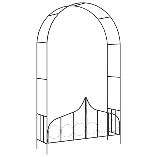 Garden Arch Black Powder-coated iron Large Sturdy Garden Arch