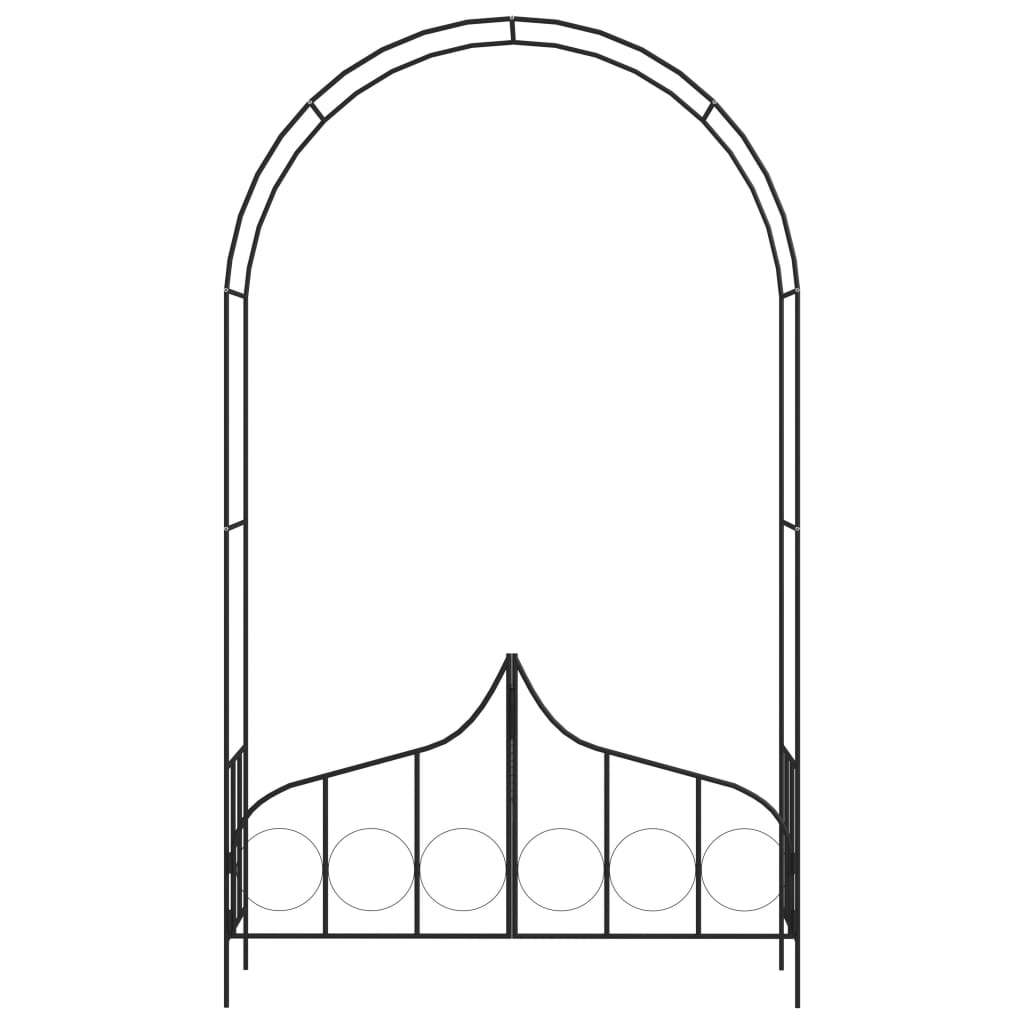 Garden Arch Black Powder-coated iron Large Sturdy Garden Arch
