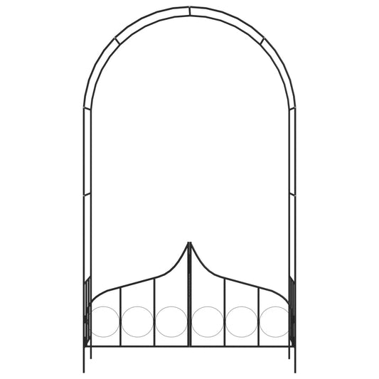 Garden Arch Black Powder-coated iron Large Sturdy Garden Arch