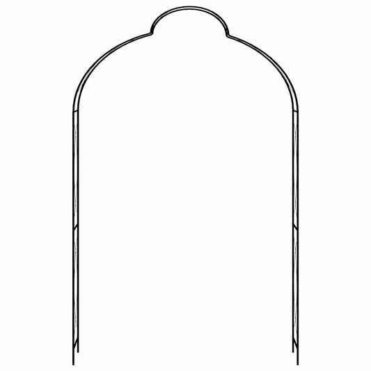 Garden Arch Black 150x34x240 cm Iron