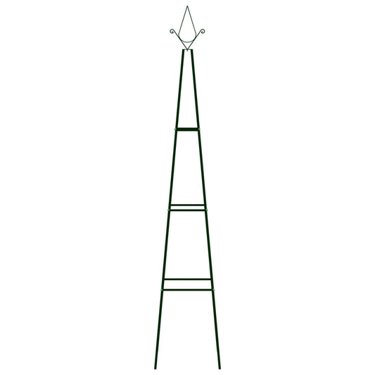 Garden Climbing Plant Racks 2 pcs Dark Green 35x35x195 cm Iron