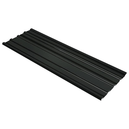Roof Panel 12 pcs Anthracite 50.79 x 17.72 in Galvanised steel