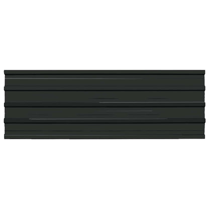 Roof Panel 12 pcs Anthracite 50.79 x 17.72 in Galvanised steel