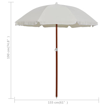 Garden Parasol | Sand | Polyester, Steel | Medium | Collapsible