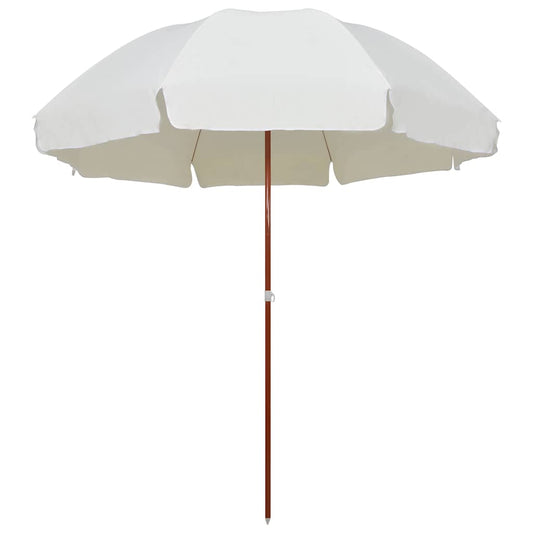 Garden Parasol with Steel Pole 300 cm Sand
