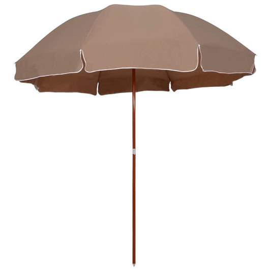 Garden Parasol with Steel Pole 300 cm Taupe