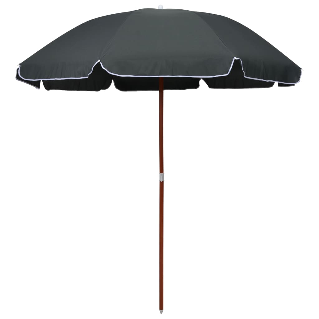 Garden Parasol with Steel Pole 94.5" Anthracite