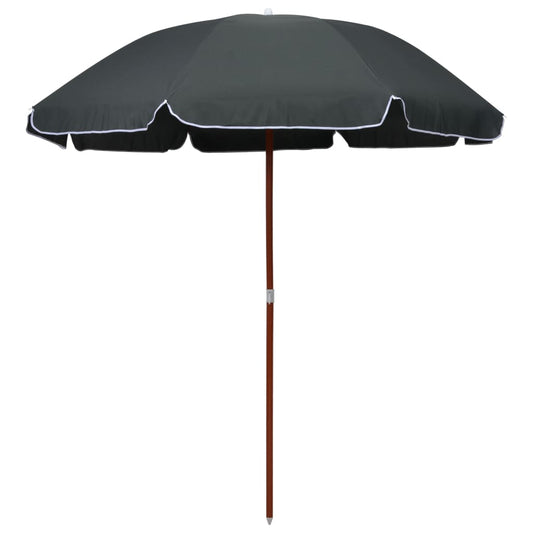 Garden Parasol with Steel Pole 94.5" Anthracite